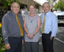 Gary Creedy (left) pictured with Construction Innovation's Lyn Pearson, Education and Training Officer, and CEO, Professor Keith Hampson